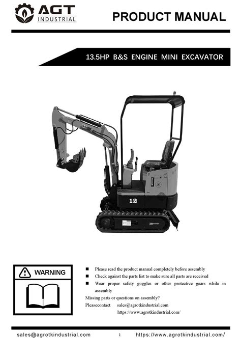 AGT INDUSTRIAL 13.5HP B&S PRODUCT MANUAL Pdf Download